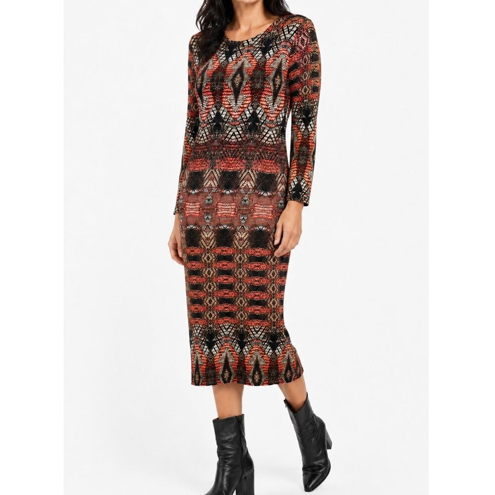 Karen Kane Vintage 90s Midi Dress Size S